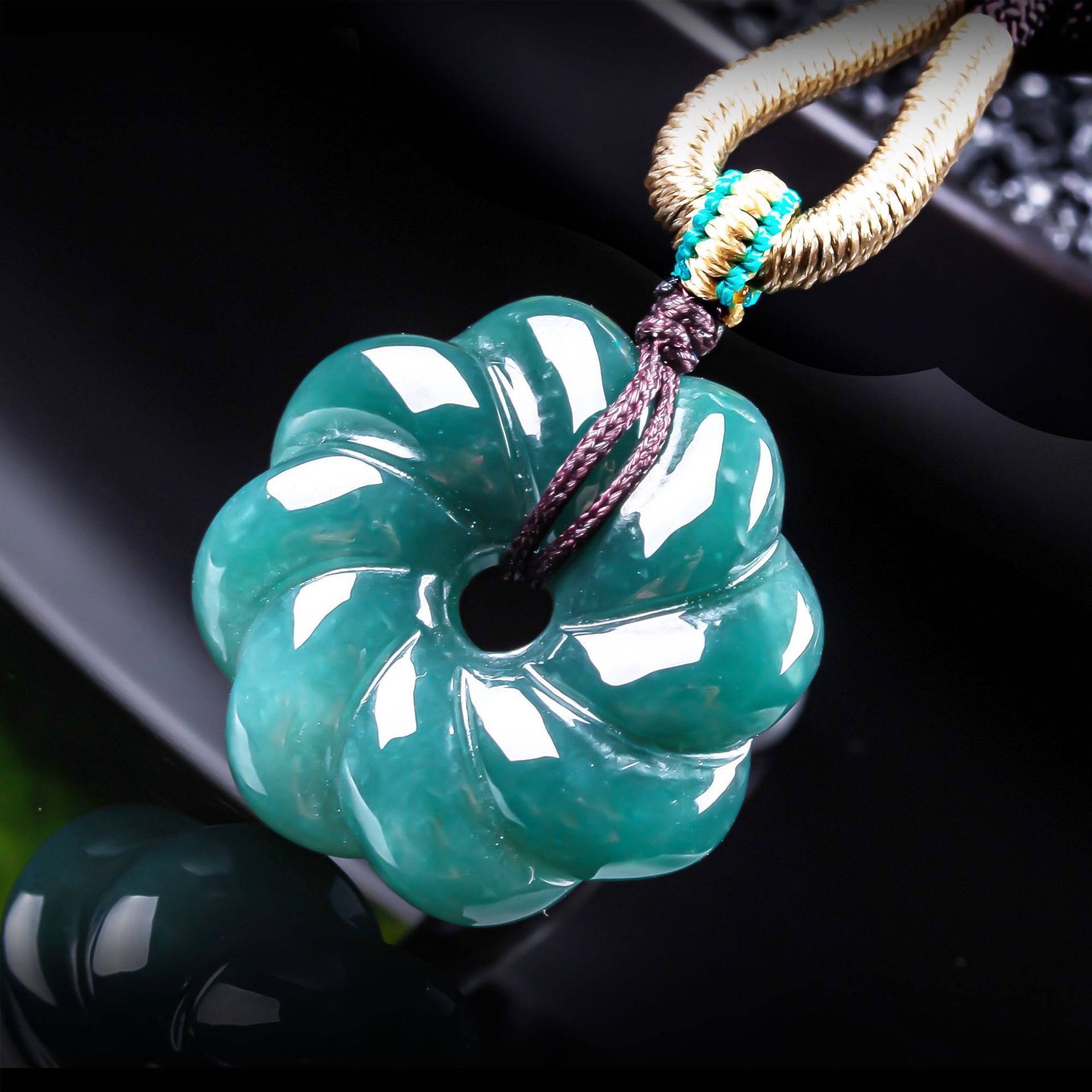 Jewelry & Watches Review - 天然ビルマ翡翠の花ペンダントネックレスアクセサリー、宝石のお守り、ファッションジュエリー、本物の翡翠、女性への高級ギフト
