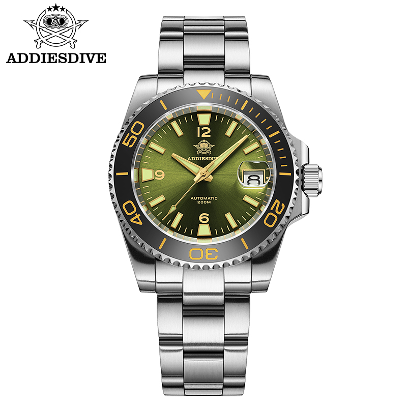 Jewelry And Watches - ADDIESDIVE 新しいダイビングギフト腕時計メンズ 8215 自動サファイア AR コーティングされたガラスセラミックベゼル防水