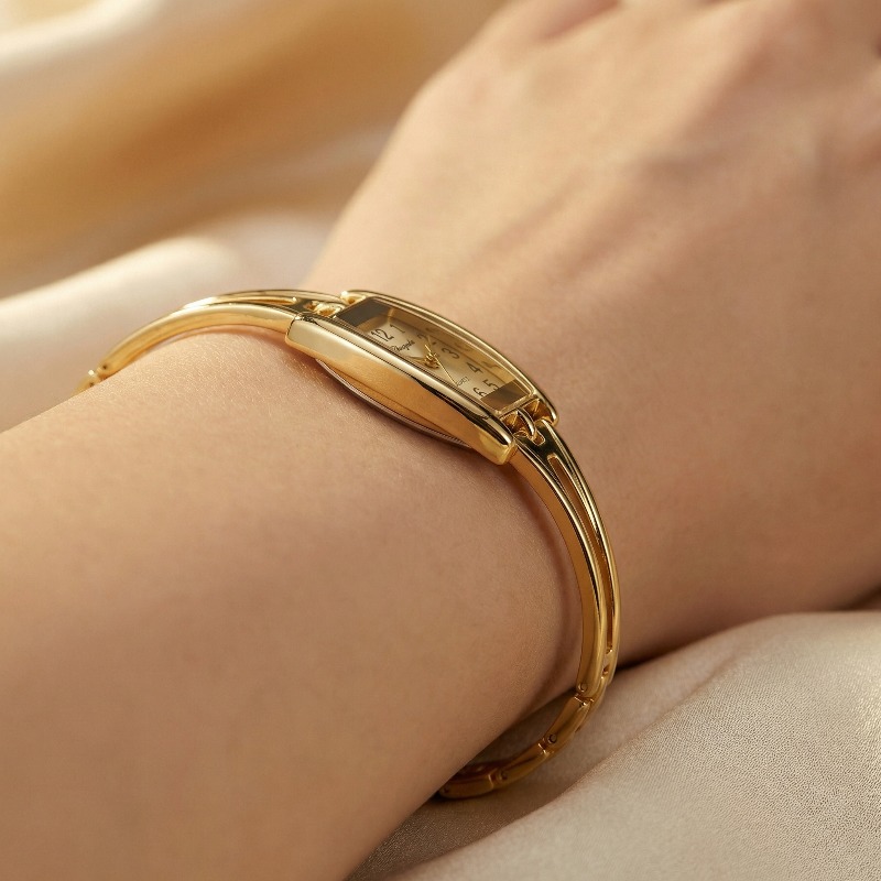 Jewelry Watches Vintage - 高級女性用腕時計ファッション長方形合金時計ストラップブレスレットクォーツ時計ヴィンテージ絶妙なレディース時計ギフトリロイムジェール