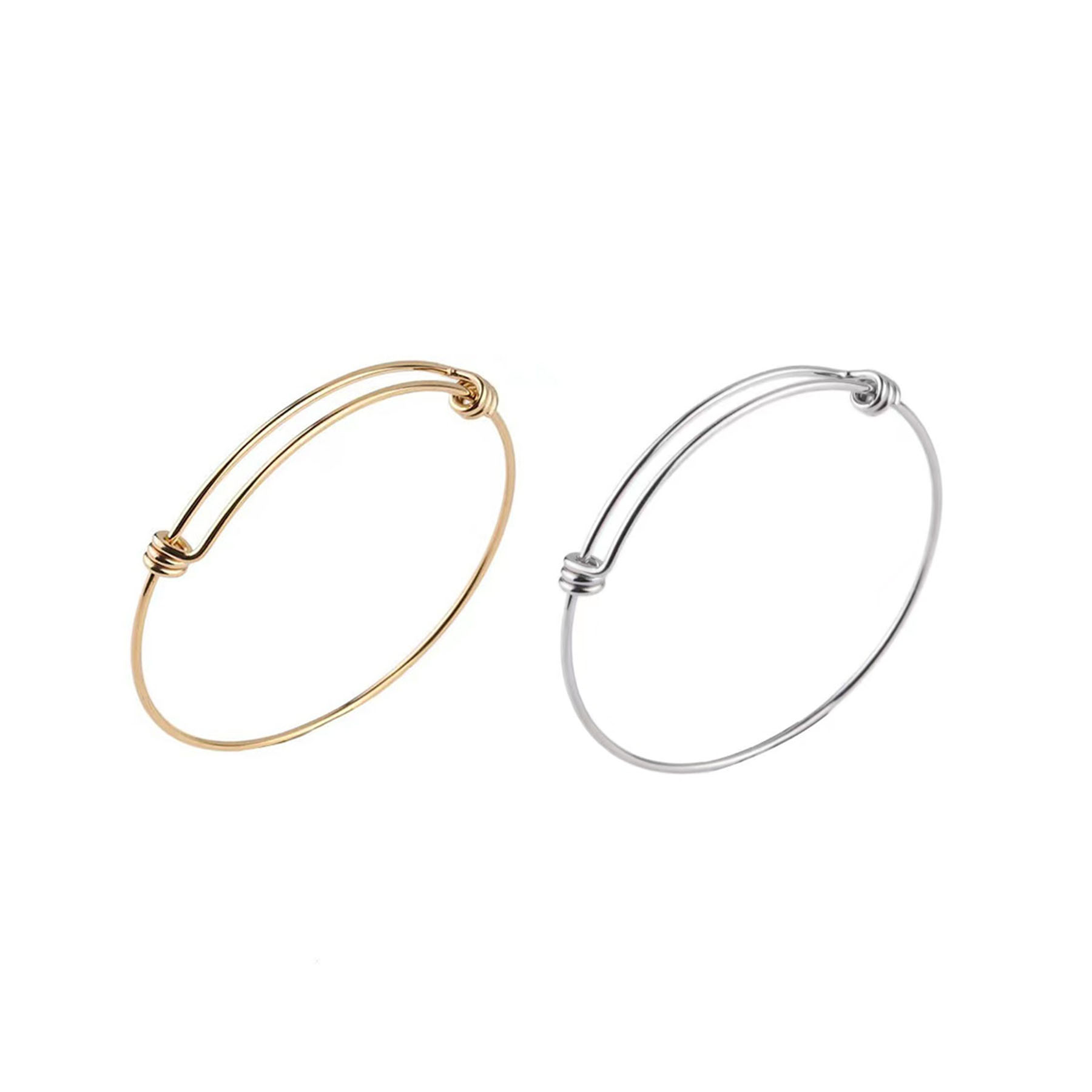 Fine Jewelry & Watches Photos - 3 個ステンレス鋼調節可能なブレスレット色褪せない真空メッキ抗アレルギー高品質 DIY ファッションジュエリー色褪せない 2 色