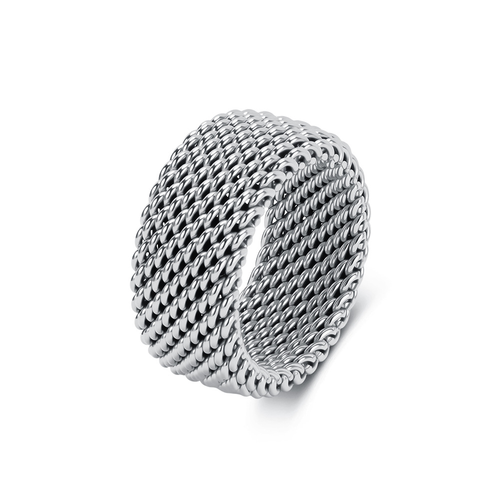 Minimalist Ring Stackable - トレンディなステンレス鋼織りリング幾何学的なミニマリスト指輪男性女性ユニークな美的スタッカブルストリートウェアジュエリー