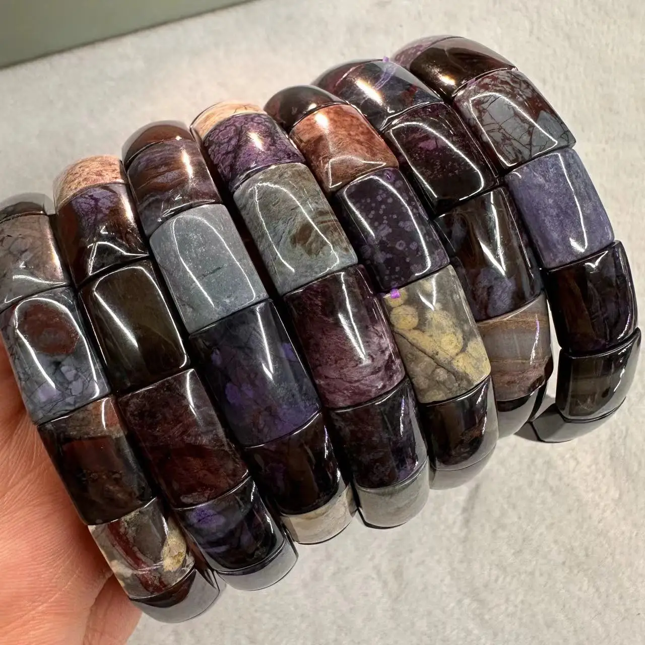 Gemstone Bracelet Healing - AAA 天然スギライトブレスレット 10*13 ミリメートル宝石バングルジュエリーファッションクリスタルヒーリング女性男性パーティージュエリーギフト卸売