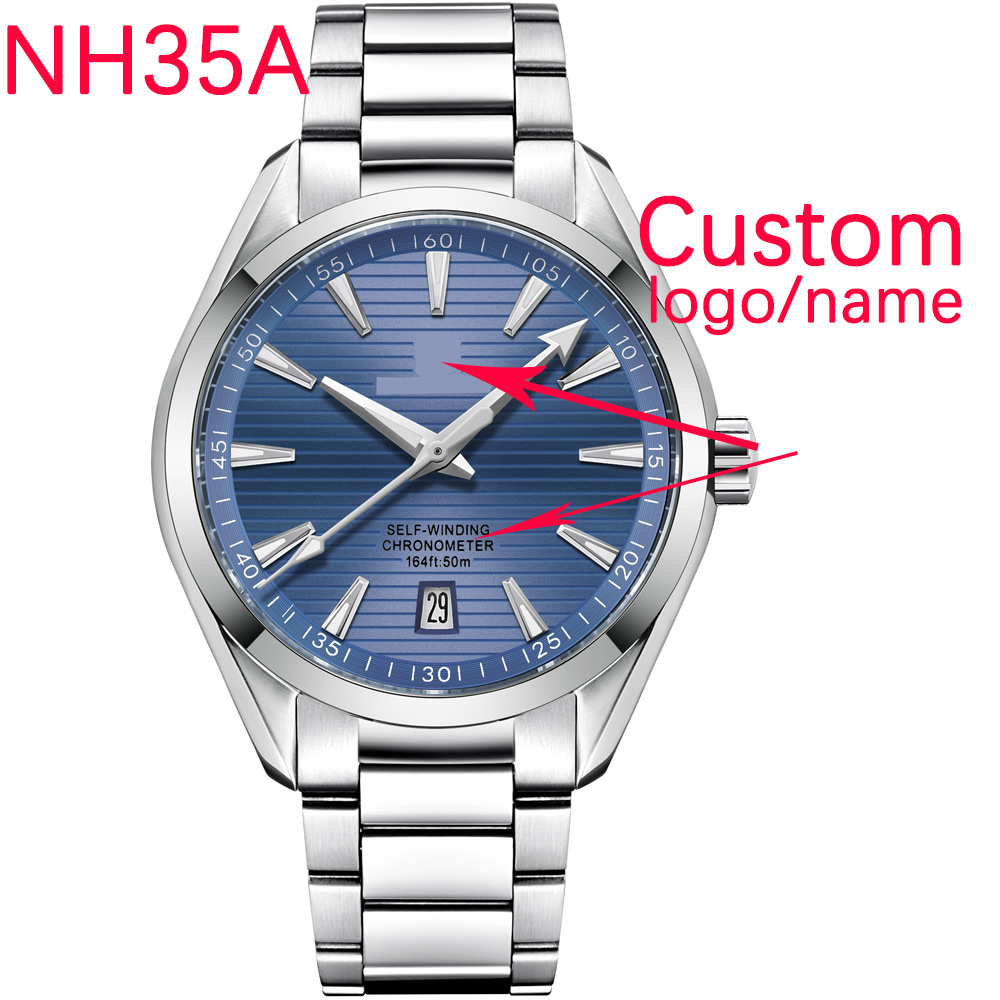 Jewelry And Watches - 高級NH35ムーブメントカスタムロゴ41mmメンズスポーツ自動巻き腕時計サファイアスチールバンドメンズウォッチ