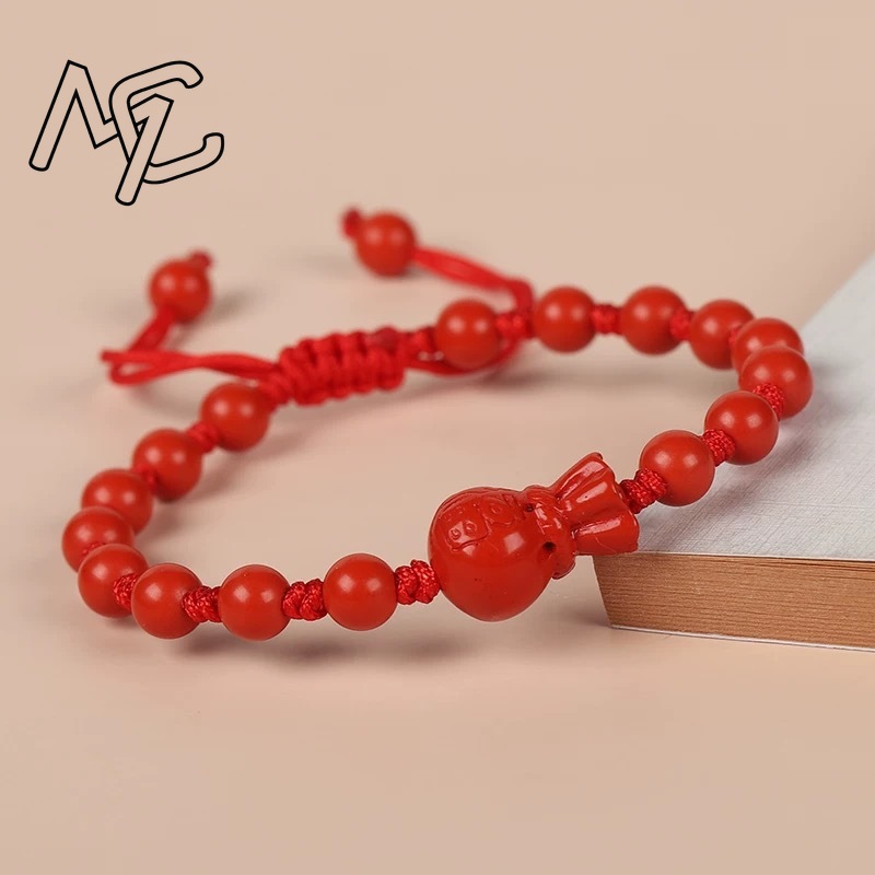 本物の赤辰砂獅子舞ブレスレットビーズバングル天然石ジュエリー - Gemstone Bracelet Healing のレビューと価格