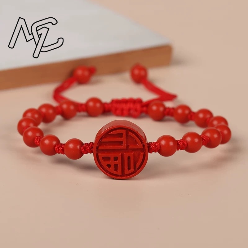 本物の赤辰砂獅子舞ブレスレットビーズバングル天然石ジュエリー - Gemstone Bracelet Healing のレビューと価格