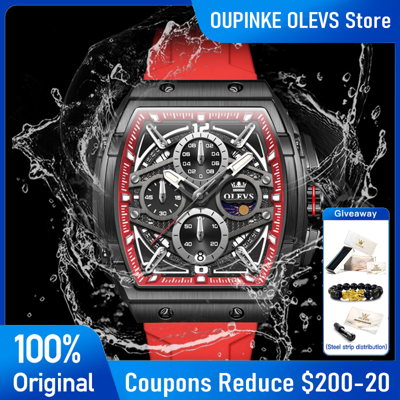 OLEVS 2975メンズ腕時計 ファッション スケルトン  - Rolex Watch Datejust のレビューと価格