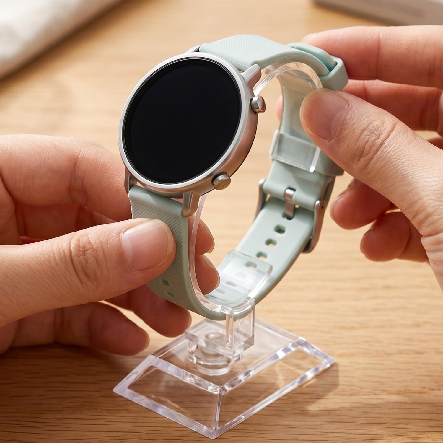 透明な時計ディスプレイスタンド C型アクリルホルダー カウン - Jewels On Watches のレビューと価格