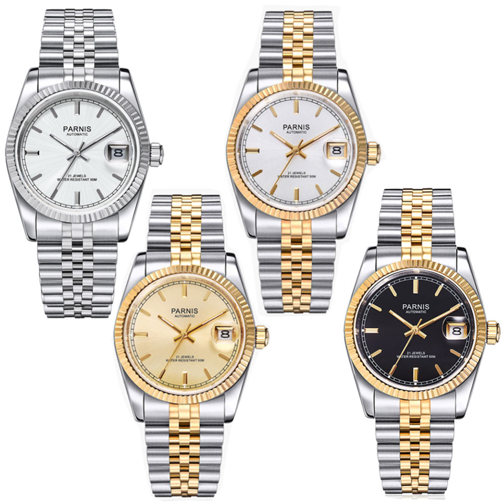 パーニス 36 ミリメートルメンズ自動巻き時計ミヨタ 821 - Rolex Watch Datejust のレビューと価格
