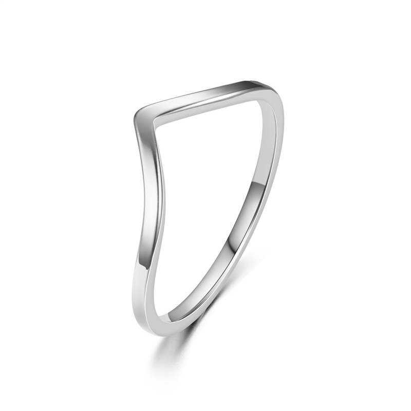 ミニマリスト不規則シェブロン V リング薄型ステンレス鋼スタ - Minimalist Ring Stackable のレビューと価格