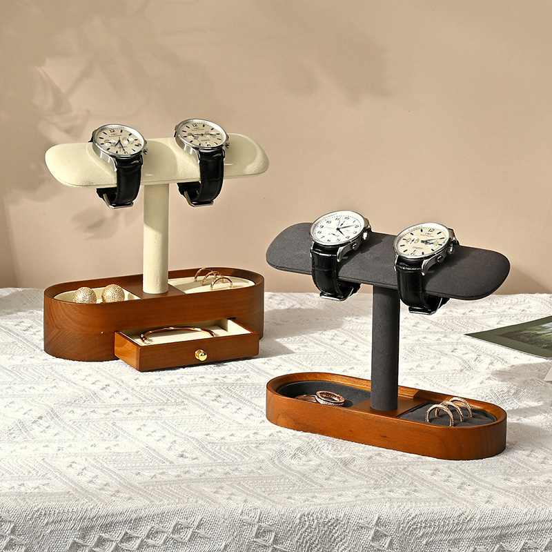 Oirlv 無垢材時計オーガナイザー棚 T バー時計ホルダー - Jewels On Watches のレビューと価格