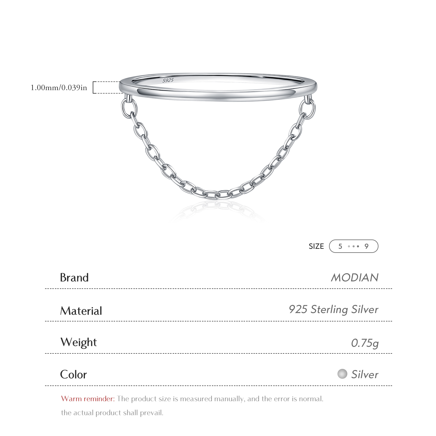 MODIAN 925 スターリングシルバータッセルスタッカブ - Minimalist Ring Stackable のレビューと価格