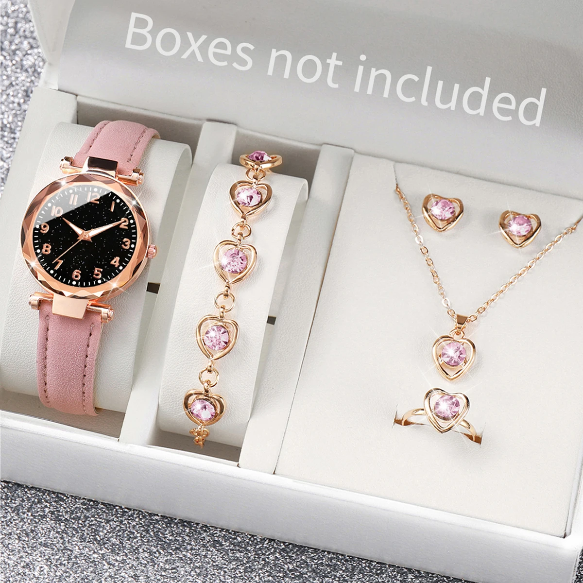 5/6 個のファッション女性用腕時計カジュアルレザーバンドク - Jewels On Watches のレビューと価格