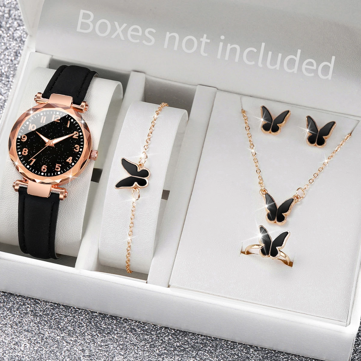 5/6 個のファッション女性用腕時計カジュアルレザーバンドク - Jewels On Watches のレビューと価格