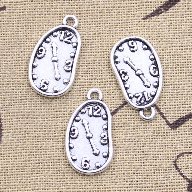 時計のチャーム,20個,23x13mm,アンティークシルバー - Jewelry Making Watches のレビューと価格
