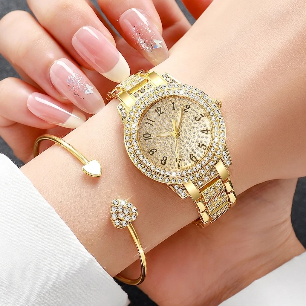 6 個のファッションラインストーン女性腕時計ハートジュエリー - Jewels On Watches のレビューと価格