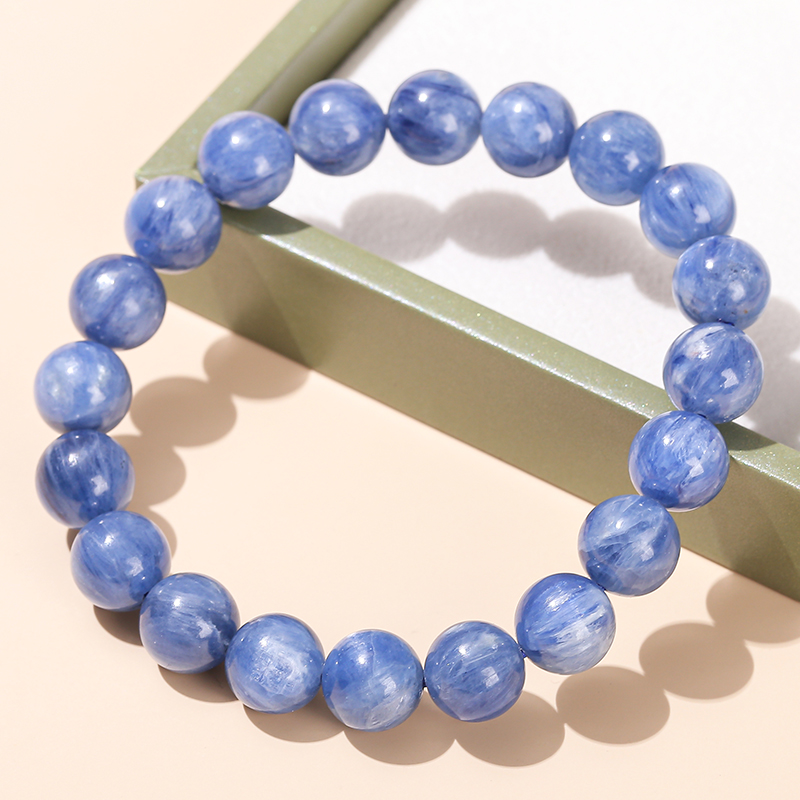 JD 5A 天然ブラジル産カイヤナイトブレスレット ブルーキ - Gemstone Bracelet Healing のレビューと価格