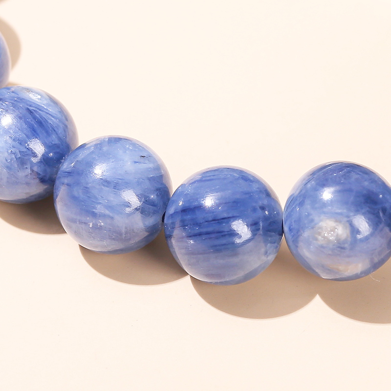 JD 5A 天然ブラジル産カイヤナイトブレスレット ブルーキ - Gemstone Bracelet Healing のレビューと価格