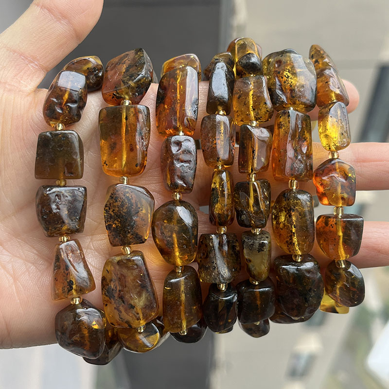 100%天然琥珀ブレスレット ユニセックス向け ユニークな手 - Gemstone Bracelet Healing のレビューと価格
