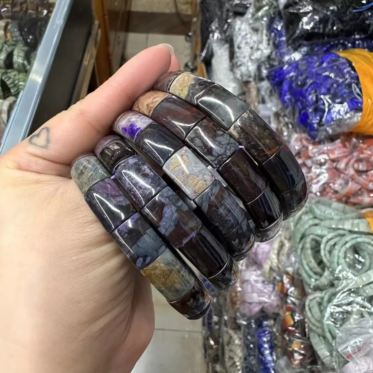 AAA 天然スギライトブレスレット 10*13 ミリメートル - Gemstone Bracelet Healing のレビューと価格