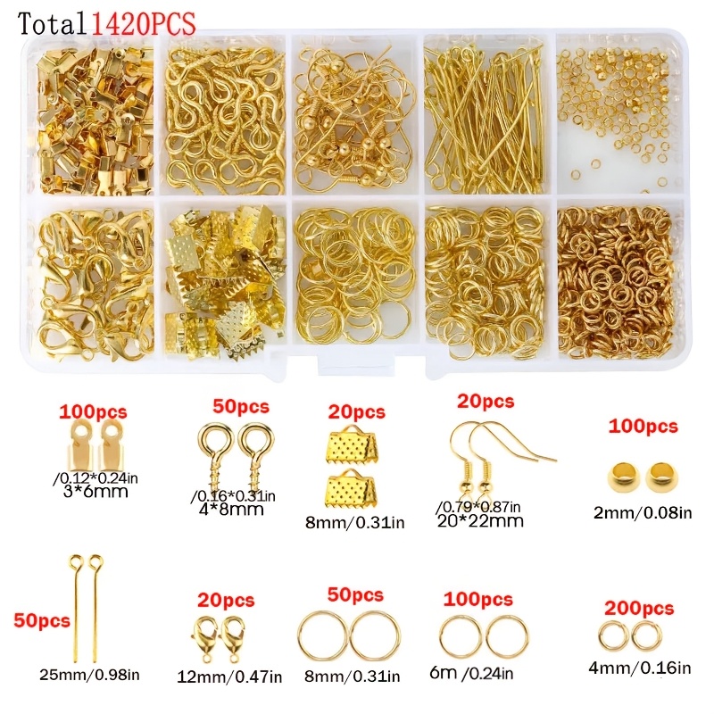 1420個入り 1箱 ジュエリーパーツセット イヤリング製作 - Fine Jewelry & Watches Photos のレビューと価格