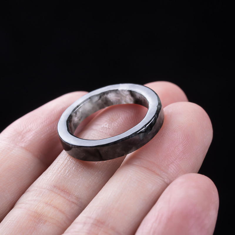 天然A級ビルマ産、黒翡翠アイスタイプリング、男女兼用ジュエリ - Jewelry & Watches Review のレビューと価格