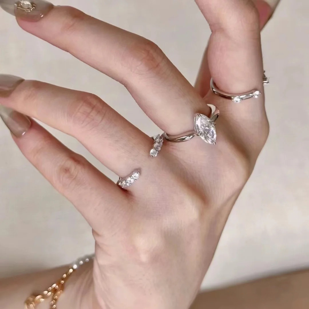 ミニマリストスタイルの3-in-1スタッカブルS925スター - Minimalist Ring Stackable のレビューと価格