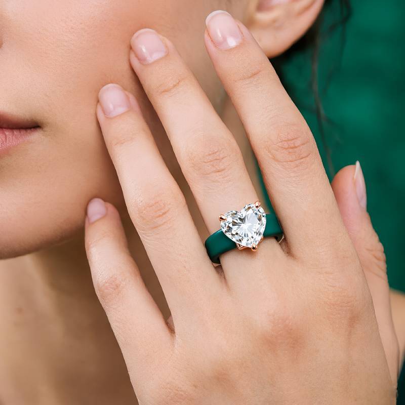 ミニマリストシリコンハートダイヤモンドリングホワイトラバーバ - Minimalist Ring Stackable のレビューと価格
